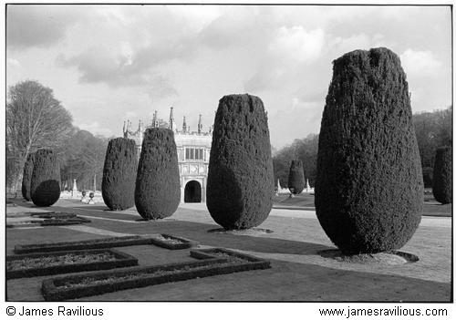 Gatehouse & garden, Lanhydrock House, Cornwall, England, 1990