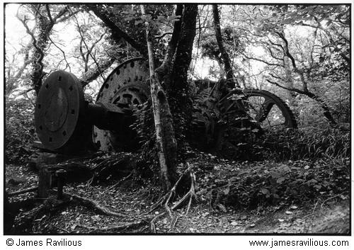 Old mill machinery, Luxulyan, Cornwall, England, c1985