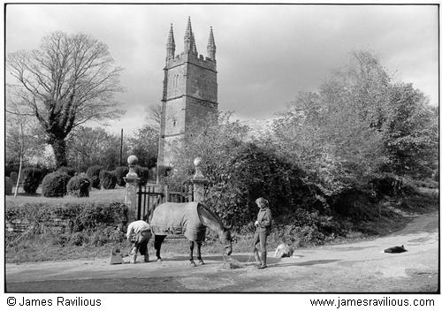 Farrier shoing a horse, Bradstone, Devon, England, 1999