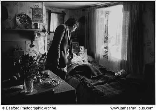 Dr Paul Bangay visiting a patient, Langtree, Devon, England, 1981