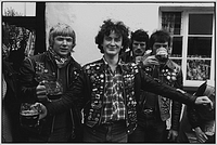 Lads drinking at the Fair, Winkleigh, Devon, England, 1980
